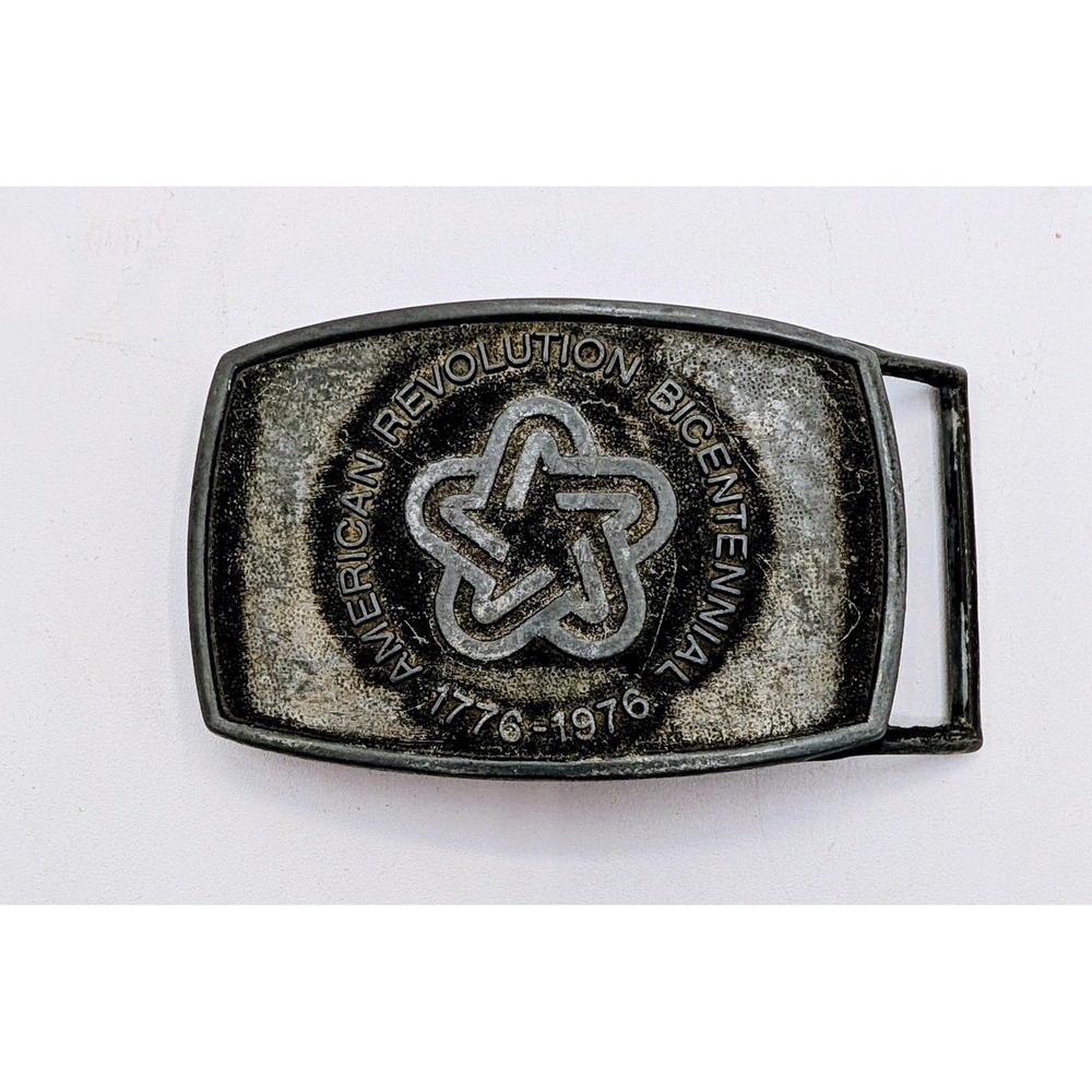 Vintage Lee Co American Revolution Bicentennial 1776-1976 Belt Buckle